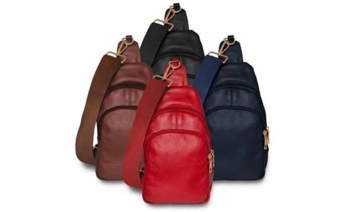 Unisex Genuine Leather Crossbody Sling Bag $24.99 (reg $130) dlvr.it/TMjkkc