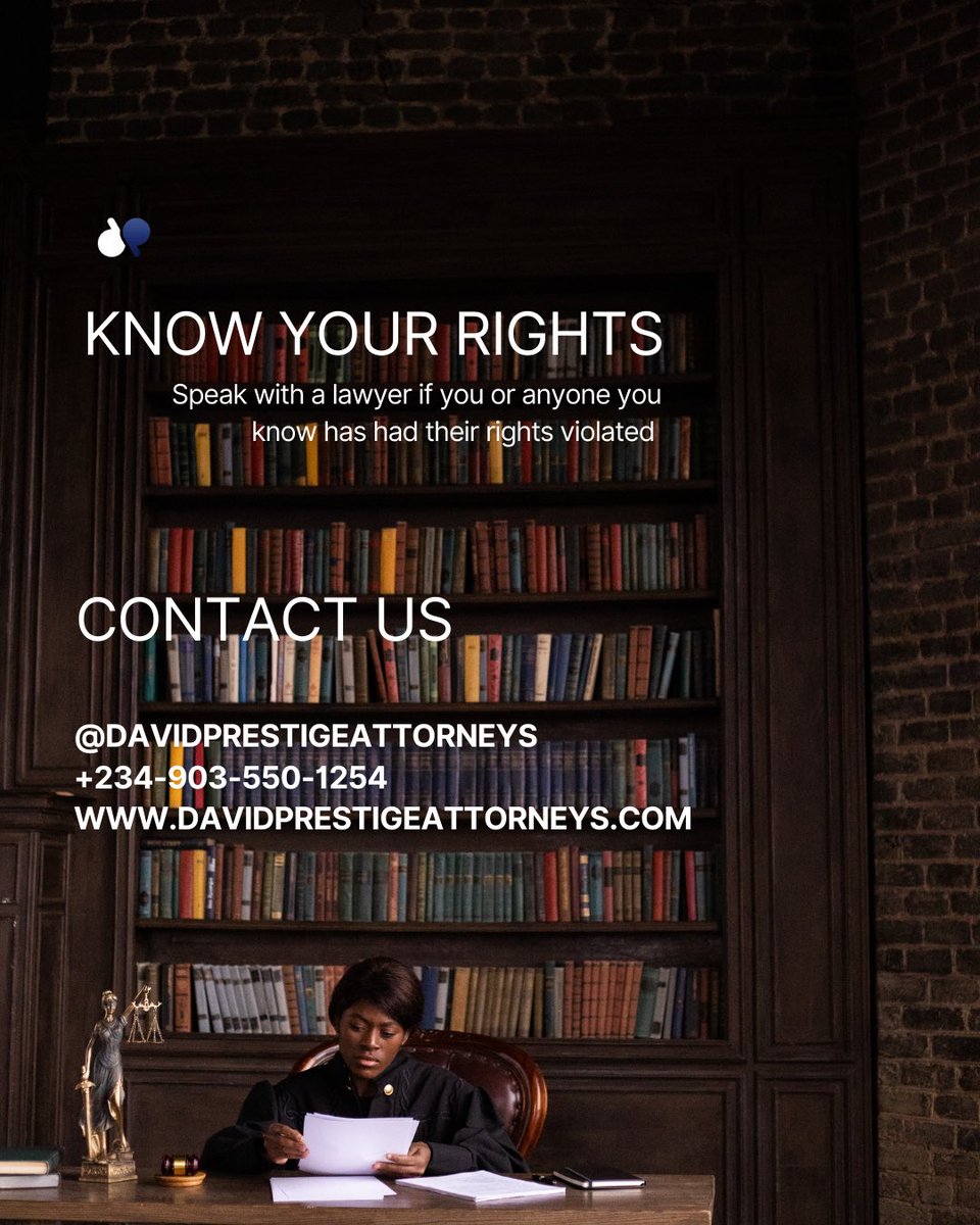 davidprestigeas's tweet image. #nigerianpoliceforce #stopandsearch #policeactions #nigerianpolice #legalknowledge #legaltips #legaladvice #legaladvisory #lawfirminabuja #davidprestigeattorneys

2/2