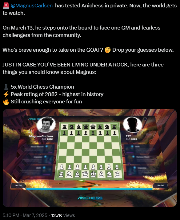 If you missed the Magnus ping… that’s on you.
GOAT stepped on the magical board this year and eyeballed the meta himself. ♟️

this game is relevant enough to bring chess lovers together from all around the globe.

I mean, I dont drop any signals but when I do..
and the final