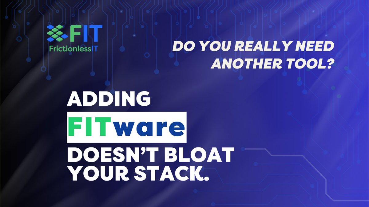 FrictionlessIT's tweet image. It’s not ‘another tool’—it’s the only one you’ll need.
🔗 frictionlessit.net/fitware
#MSPTools #Consolidation #FrictionlessIT