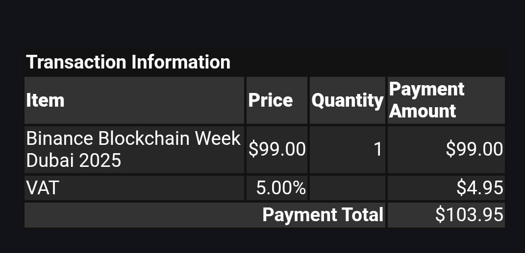 Locked in for Binance Blockchain Week Dubai 2025 🚀 See you in Dubai!"

Early ticket ✅ Dubai, here I come! #BinanceBlockchainWeek