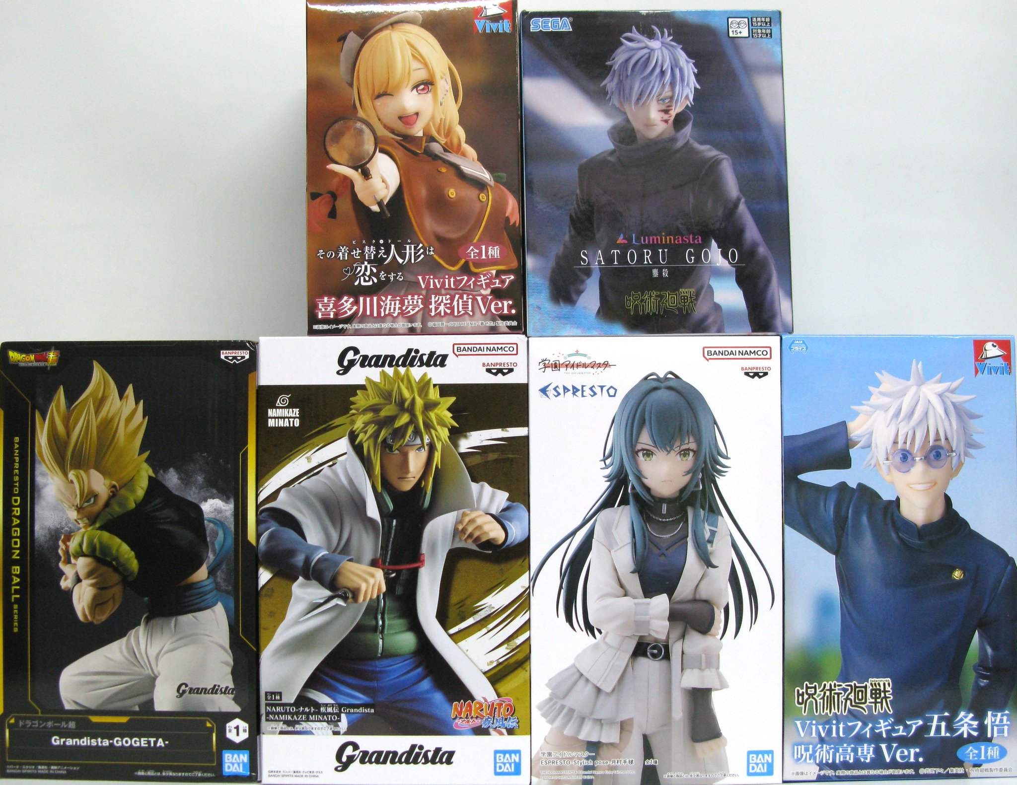プライズフィギュアまとめ売り、ナルト、ドラゴンボール　ゴジータ、波風ミナト他 プライズフィギュアまとめ売り、ナルト、ドラゴンボール