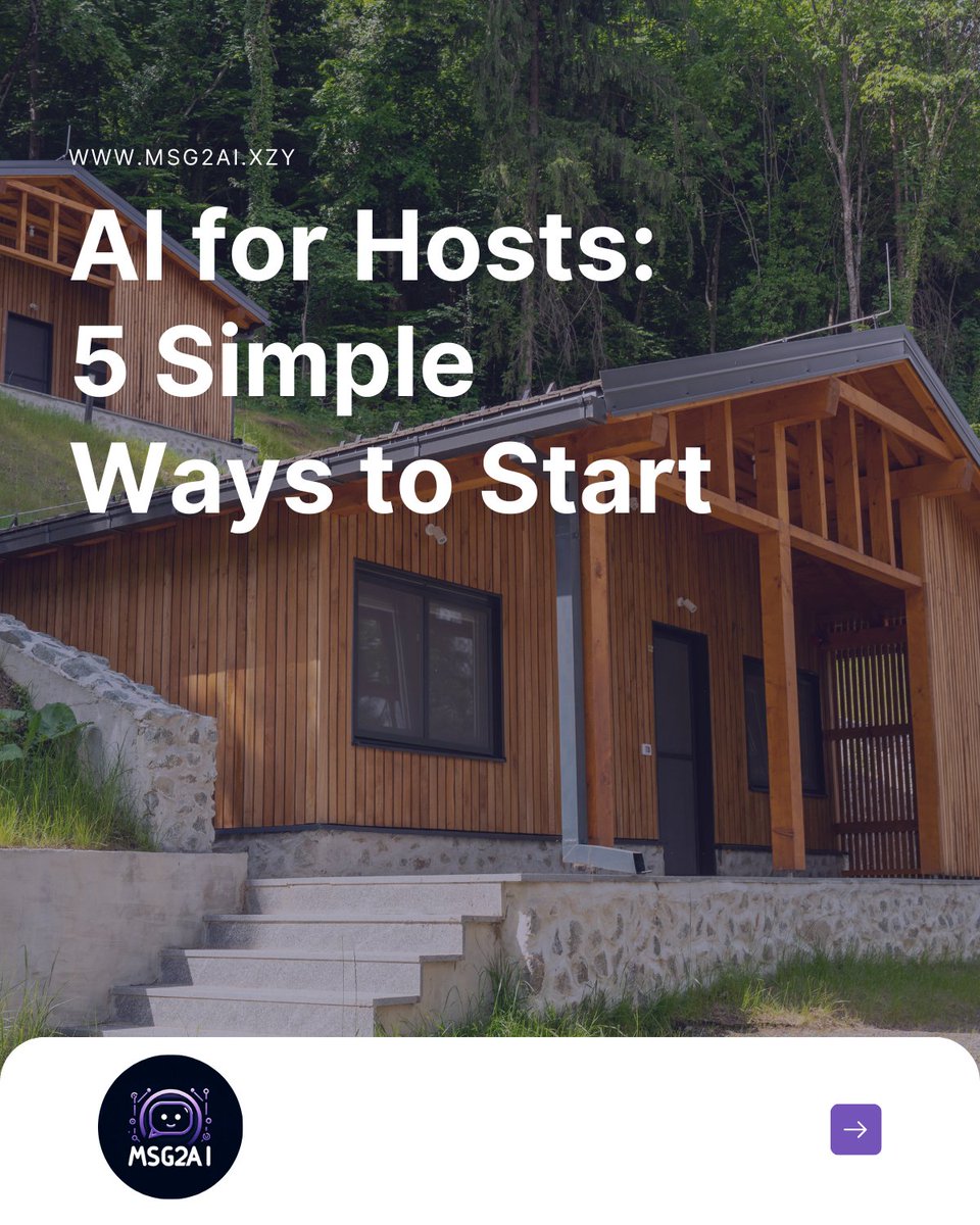 msg2ai's tweet image. Msg2AI gives you:
 🤖 Instant answers
 📅 Hassle-free bookings
 ☕ Local tips
 📝 Reviews + upsells
🌟 Less work, more 5⭐ reviews.
 👉 Book your demo now msg2ai.xyz
#AIForHosts #VacationRentalTools #SmartHosting

1 of 2