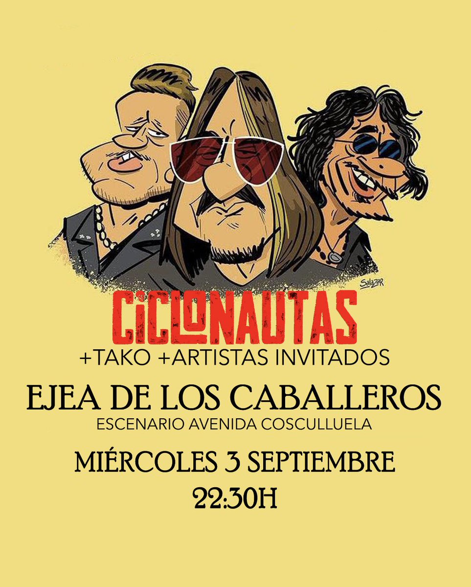 Familia!! Sumamos nueva fecha al tour. 🔥
Nos vemos el próximo miércoles 3 de septiembre 
en Ejea de los Caballeros para presentaros Ecdisis en directo.
Los esperamos en el Escenario Avenida Cosculluela a partir de las 22:30 horas... No queda nada!!