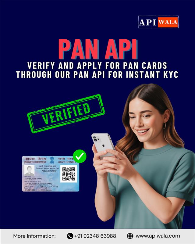 apiwala's tweet image. 🔍 Seamless PAN Verification with APIWala!
Verify PAN details instantly to prevent fraud, accelerate onboarding, and stay compliant.
🚀 Ideal for fintechs, NBFCs, and B2B platforms.
Start today 👉 apiwala.com
#Apiwala #PANVerificationAPI #BusinessAutomation