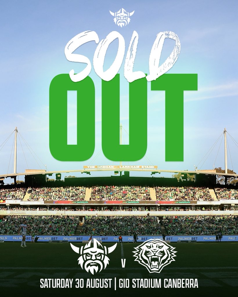Saturday is going to be huge 💚
 
Thank You Raiders members and fans
 
#WeAreRaiders