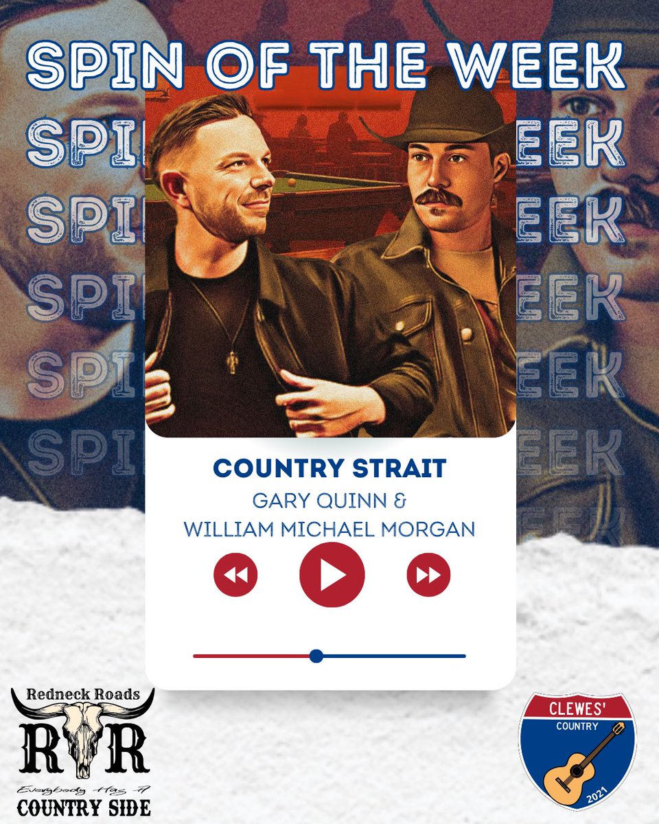Clewes’ Country UK (@clewescountryuk) on Twitter photo 💿 𝙎𝙋𝙄𝙉 𝙊𝙁 𝙏𝙃𝙀 𝙒𝙀𝙀𝙆 💿
This week’s Spin Of The Week is a new collaboration with <a href="/GaryQuinnMusic/">G A R Y Q U I N N ☘️</a> & William Michael Morgan! 🤝
This track is called ‘Country Strait’ 🤠
Listen to the playlist to you by Redneck Roads Apparel ✌️
spoti.fi/42qnNjG 💿 𝙎𝙋𝙄𝙉 𝙊𝙁 𝙏𝙃𝙀 𝙒𝙀𝙀𝙆 💿
This week’s Spin Of The Week is a new collaboration with <a href="/GaryQuinnMusic/">G A R Y Q U I N N ☘️</a> & William Michael Morgan! 🤝
This track is called ‘Country Strait’ 🤠
Listen to the playlist to you by Redneck Roads Apparel ✌️
spoti.fi/42qnNjG