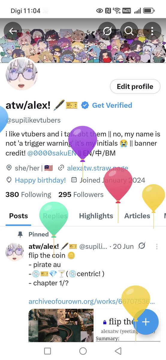 been kind of ia but omg!!!! balloons!!! YOU'LL FLOAT TOO!!!!!! 😋😋😋😋