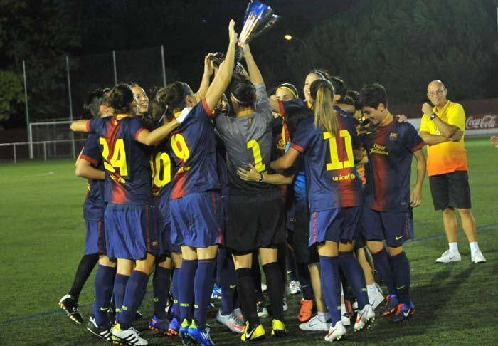 📆 🏆 🟨🟥🟨🟥🟨🟥🟨🟥🟨
El 27 d’agost de 2012 el femení del Barça es proclama campió de Catalunya després de superar l’Espanyol als penals (1-1 FT).

Són necessaris 20 llançaments a Manresa per decidir el guanyador (8-7).