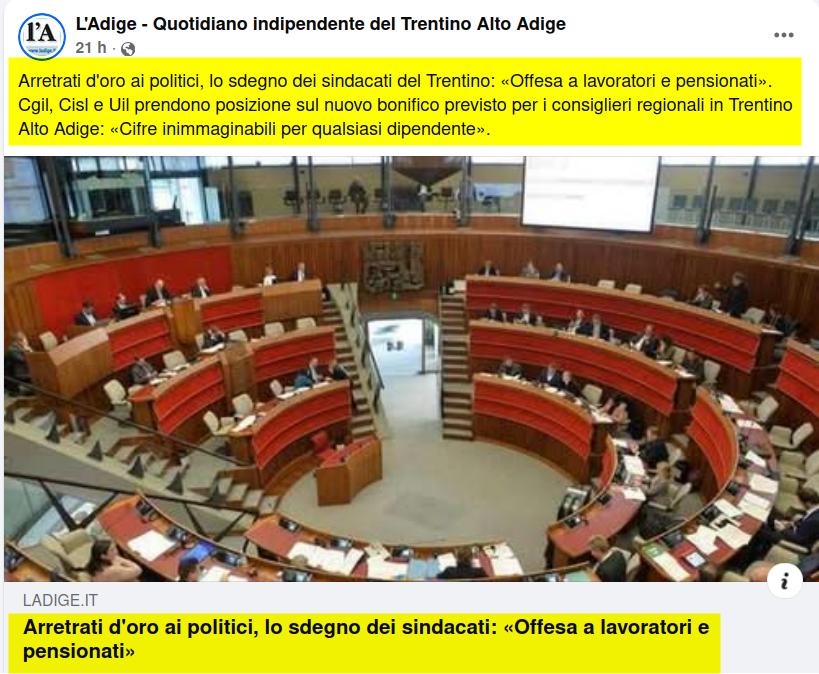 aghezzer's tweet image. L&apos;Autonomia &quot;speciale&quot; di alcune regioni e province, ovvero la casta al cubo con privilegi e stipendi d&apos;oro 
#trentino #altoadige