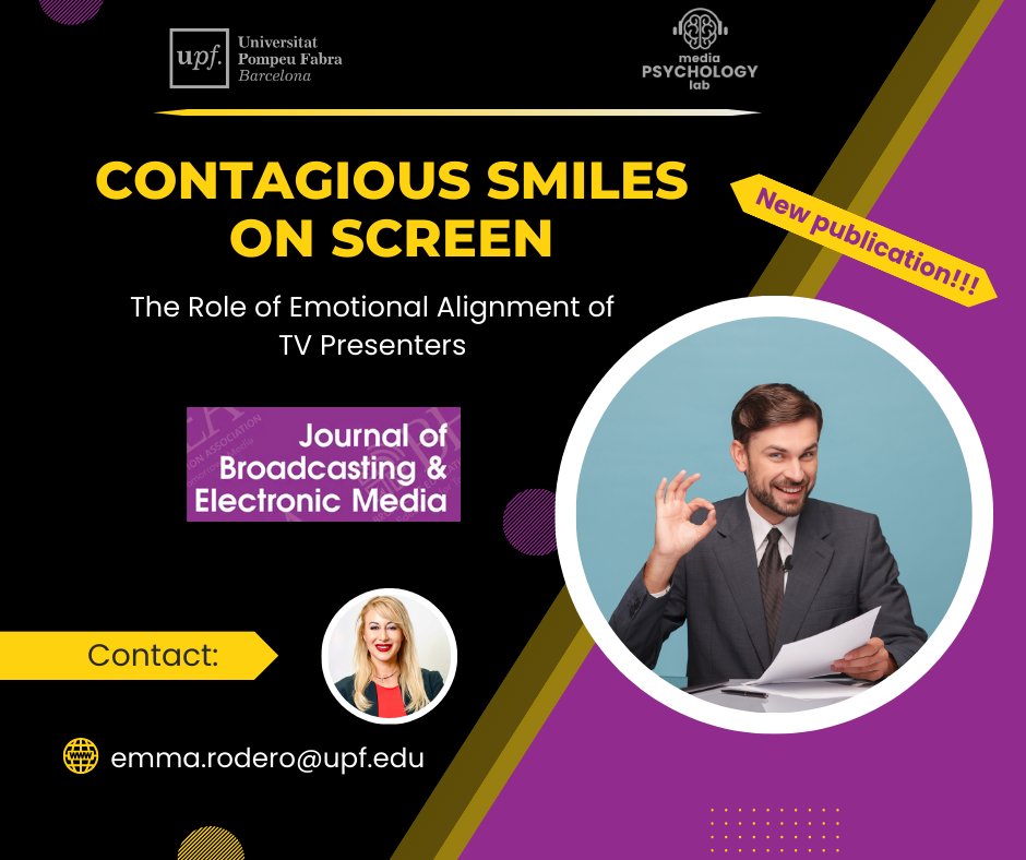 ✨ Did you know that a simple smile on screen can literally change how we feel, think, and even trust? In my new paper, I show how a presenter’s smile doesn’t just look friendly — it sparks emotional contagion. Read the full article here: doi.org/10.1080/088381… #Smiling