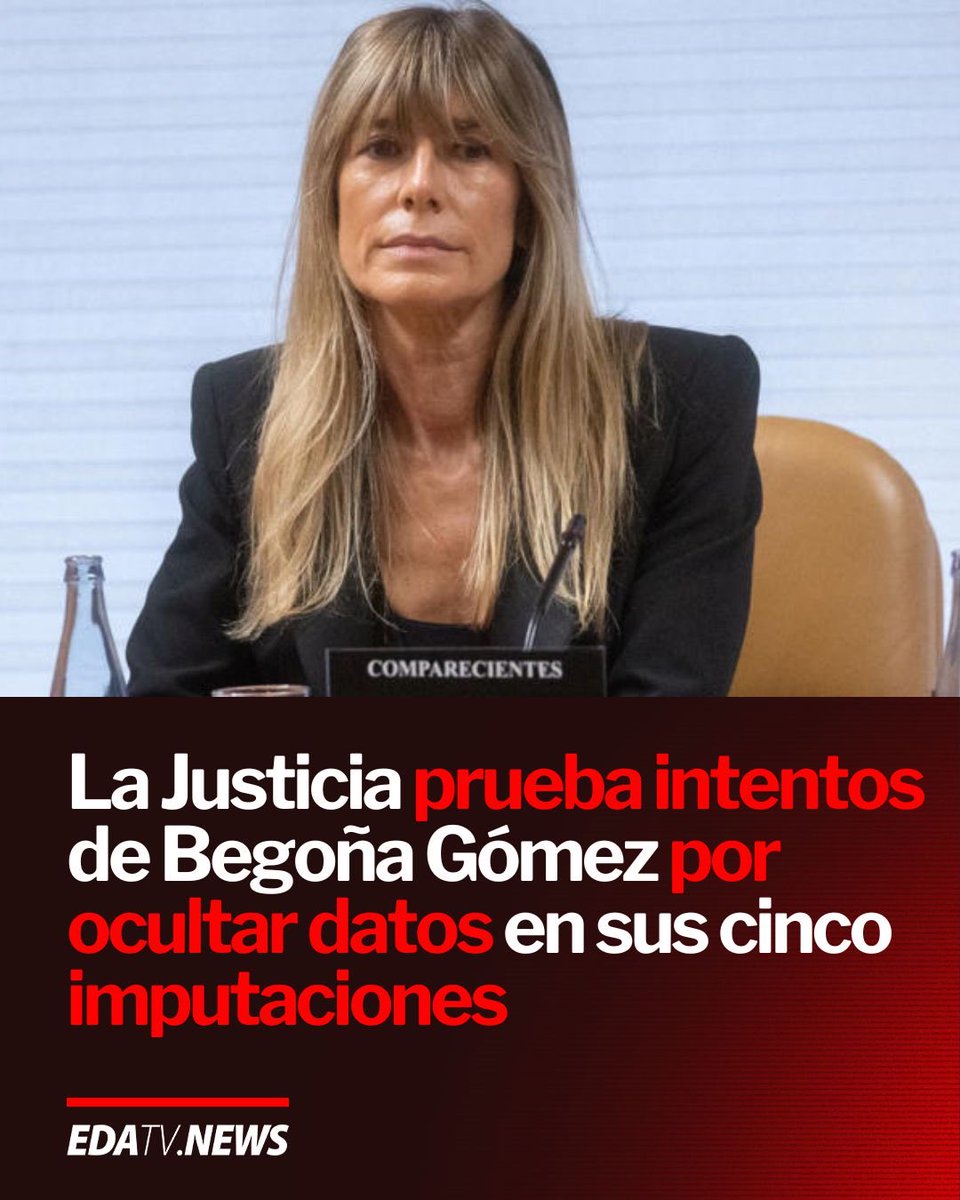 OlgaPatriaVOX's tweet photo. Cinco imputaciones, CINCO!!!
La primera mujer de un presidente en la historia de España que está IMPUTADA!!
Vergonzoso. https://t.co/kwNf6ToUqn