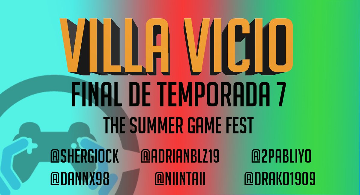 Hoy a las 22 tendremos el final de S7 del podcast #VillaVicio, liderado por <a href="/Tales_Shergiock/">Tales of Shergiock</a>, <a href="/Drako1909/">Drako1909's Fabolous Adventure</a> y <a href="/dannx/">Dannx</a> y con los invitados <a href="/adrianblz19/">AdrianBlz</a>, <a href="/2Pabliyo/">Pabliyo 2</a> y <a href="/nintaigames/">Ignasi Nintaigames</a>.

Será un especial #SummerGameFest y exploráremos todos los anuncios del verano de videojuegos y el futuro.