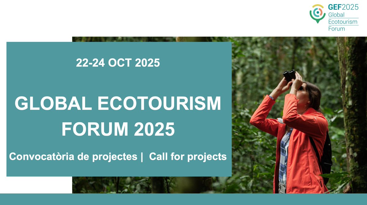 TurismeDIBA's tweet image. 📢Obrim la #CallForProjects per al #GlobalEcotourismForum 2025! 
🚀Busquem projectes en #ecoturisme i #turismesostenible innovadors i transformadors, impulsats per empreses, institucions i agents del sector.
👉Inscripcions fins al 22/09: gef2025.org/ca/call-for-pr…
@escapadarural…