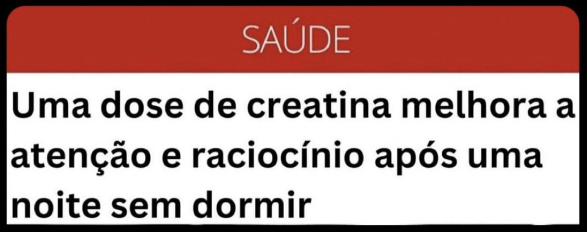 Cansei de ver médicos com DOUTORADO compartilhando isso aqui:

Um suposto "estudo da Nature", dizendo que creatina faz bem pro cérebro.

Vou te mostrar 8 motivos pra você não cair nessa ilusão: