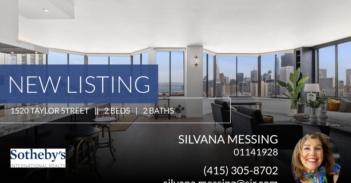 silvanamessing's tweet image. Spectacular View Penthouse Nob Hill Finest

Silvana Messing, Realtor Assoc  / Lic#01141928
Sotheby's International Realty / San Francisco
direct: 415-305-8702 homeforsale.at/1520_TAYLOR_ST…