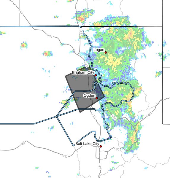 Event extended (time). Flood Advisory from 8/27/2025 10:37 AM to 1:00 PM MDT for Box Elder County, UT, Davis ... inws.ncep.noaa.gov/a/a.php?i=1193… <a href="/weathercaster/">Dan Pope</a> #utwx