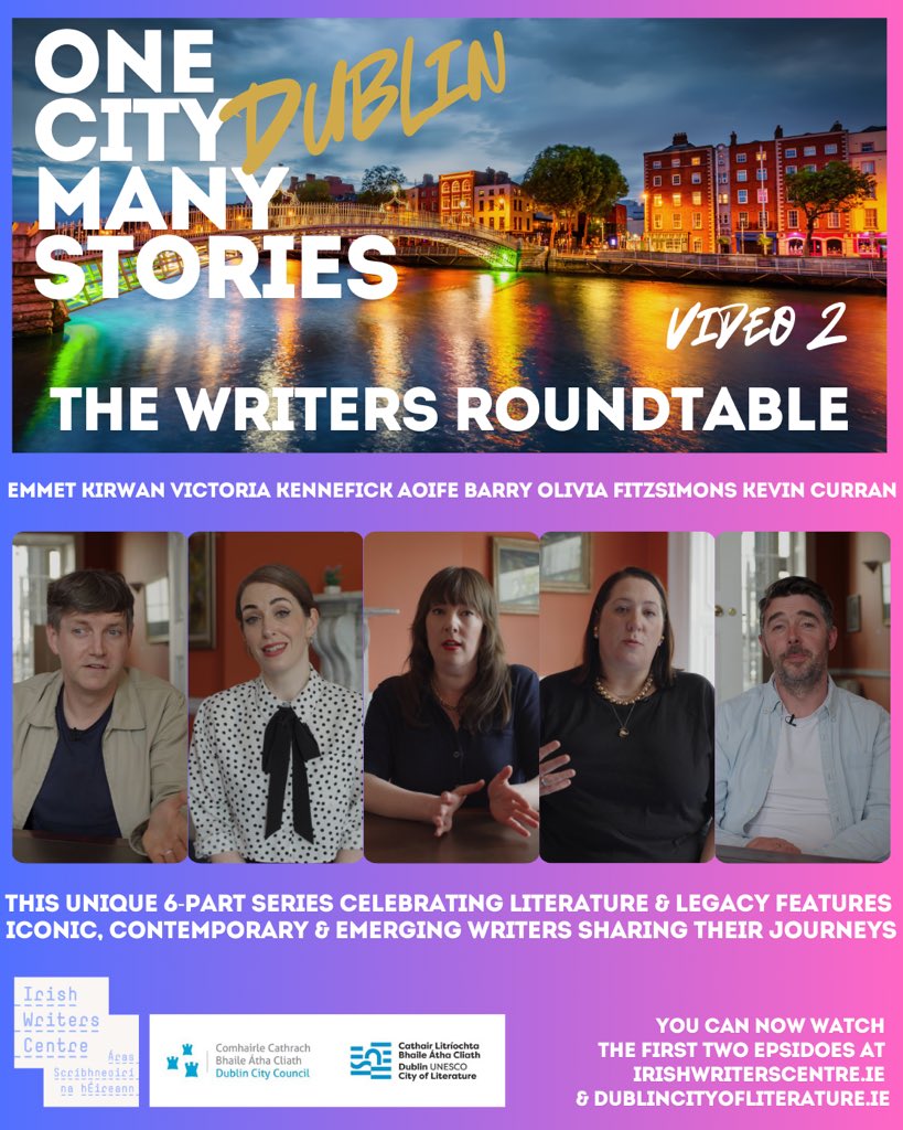 Irish Writers Centre (@irishwritersctr) on Twitter photo Episode 2 of Dublin, One City, Many Stories, The Writers Roundtable, is now available.
This 6-part series produced in association with <a href="/DublinCityofLit/">Dublin UNESCO</a> & the <a href="/IrishWritersCtr/">Irish Writers Centre</a> offers an insight into the experiences of 20+ iconic, contemporary & emerging writers, all part of the Episode 2 of Dublin, One City, Many Stories, The Writers Roundtable, is now available.
This 6-part series produced in association with <a href="/DublinCityofLit/">Dublin UNESCO</a> & the <a href="/IrishWritersCtr/">Irish Writers Centre</a> offers an insight into the experiences of 20+ iconic, contemporary & emerging writers, all part of the