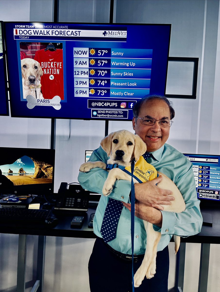 A future service dog, Linbe, visited <a href="/nbc4i/">NBC4 Columbus</a> this morning with Canine Companions! We enjoyed our puppy with a purpose, Paris, who is getting ready for Game Day. Our next service dog in training will join us in the spring of 2026.