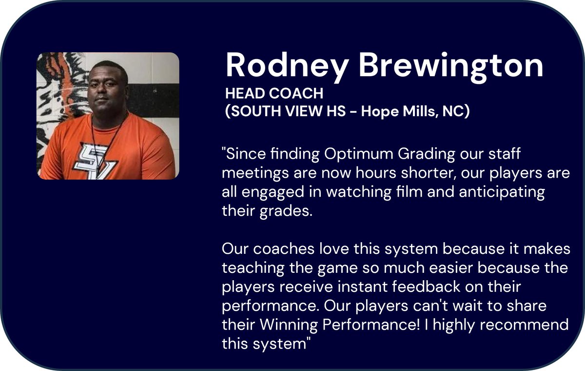 📣 Southview HS in Hope Mills, NC is gearing up for their 3rd season using Optimum360!

We’re proud to support their program by saving the coaches HOURS every week ⏱️ and giving them the tools to deliver instant feedback to their players.

Big things ahead this season for the