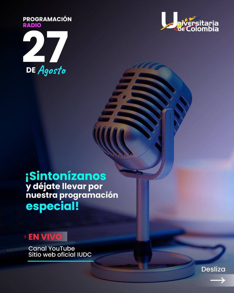 Universitariad4's tweet image. 🎙🐾 ¡La radio también cuida a tus mascotas!
📅 27 de agosto | ⏰ 5:00 p.m.
👉 “Hablemos un poco de cirugía vet”
Invitada: Dra. Carol Gamboa
Conduce: Gabriel Izquierdo
📺 En vivo: YouTube + Web IUDC
#ZonaVet #RadioIUDC #CuidadoAnimal