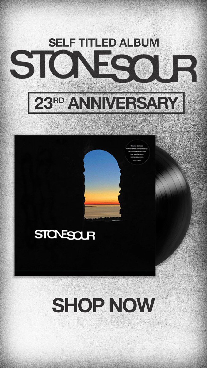 23 years of our self titled album. Pick it up on limited deluxe vinyl now at store.stonesour.com