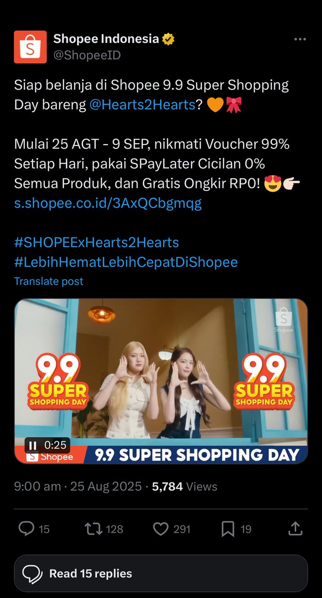 pasti siap dong min shopping day bareng hearts2hearts kesayangankuu hihihi gasabar🧡🧡 #SHOPEE99withHearts2Hearts