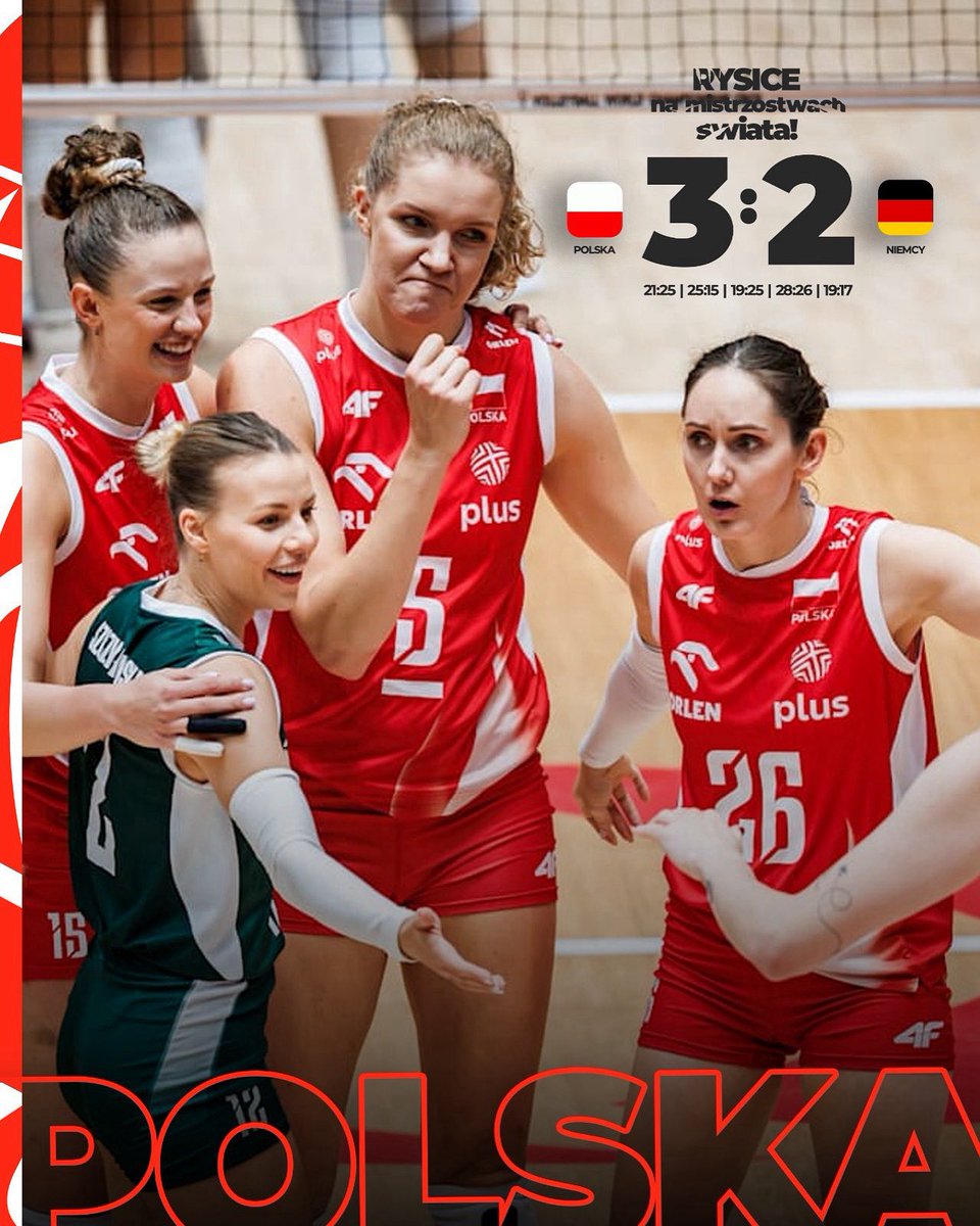 Polki z biletem do kolejnej rundy🇵🇱
Po niesamowitym boju Biało-Czerwone pokonują Niemcy 3️⃣:2️⃣ i kończą fazę grupową na szczycie🔝

➡️ W 1/8 finału czekają na nas Belgijki 🇧🇪
Biało-Czerwone nie powiedziały jeszcze ostatniego słowa🔥

#Polska #Volleyball #Siatkowka