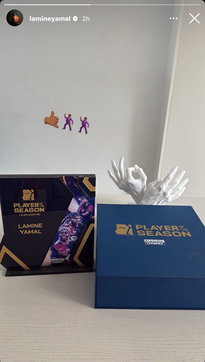 Lamine Yamal a reçu son prix de Joueur de la Saison par <a href="/Transfermarkt/">Transfermarkt</a>