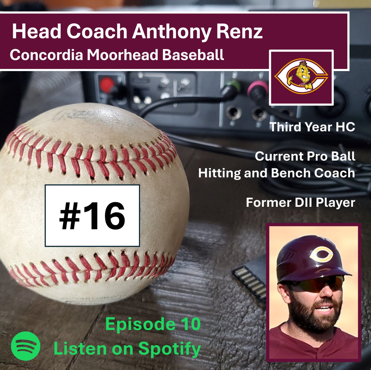 The D3P DIII Baseball Podcast (@d3ppodcast) on Twitter photo Continuing our countdown of the Top 20 D3P Coach Interviews of all-time based on Hours of Listening, #16 goes to . . . Head Coach <a href="/atrenz10/">Anthony Renz</a> from <a href="/CobberBaseball/">Concordia Baseball</a>.
Listen on Spotify now:
open.spotify.com/episode/3wafyx… Continuing our countdown of the Top 20 D3P Coach Interviews of all-time based on Hours of Listening, #16 goes to . . . Head Coach <a href="/atrenz10/">Anthony Renz</a> from <a href="/CobberBaseball/">Concordia Baseball</a>.
Listen on Spotify now:
open.spotify.com/episode/3wafyx…