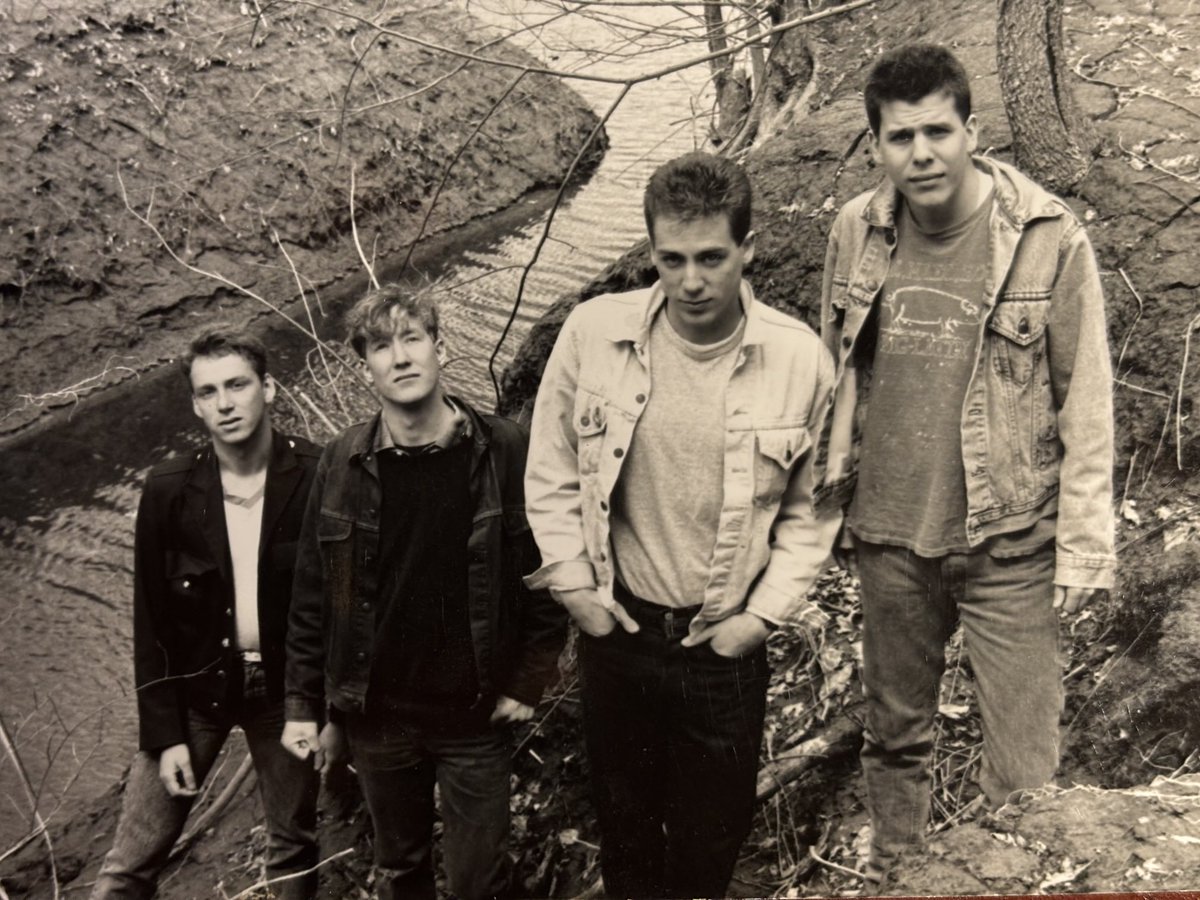 Wow. Just uncovered this photo of my old band after 30 years. That’s me, bottom left. I loved that jacket.