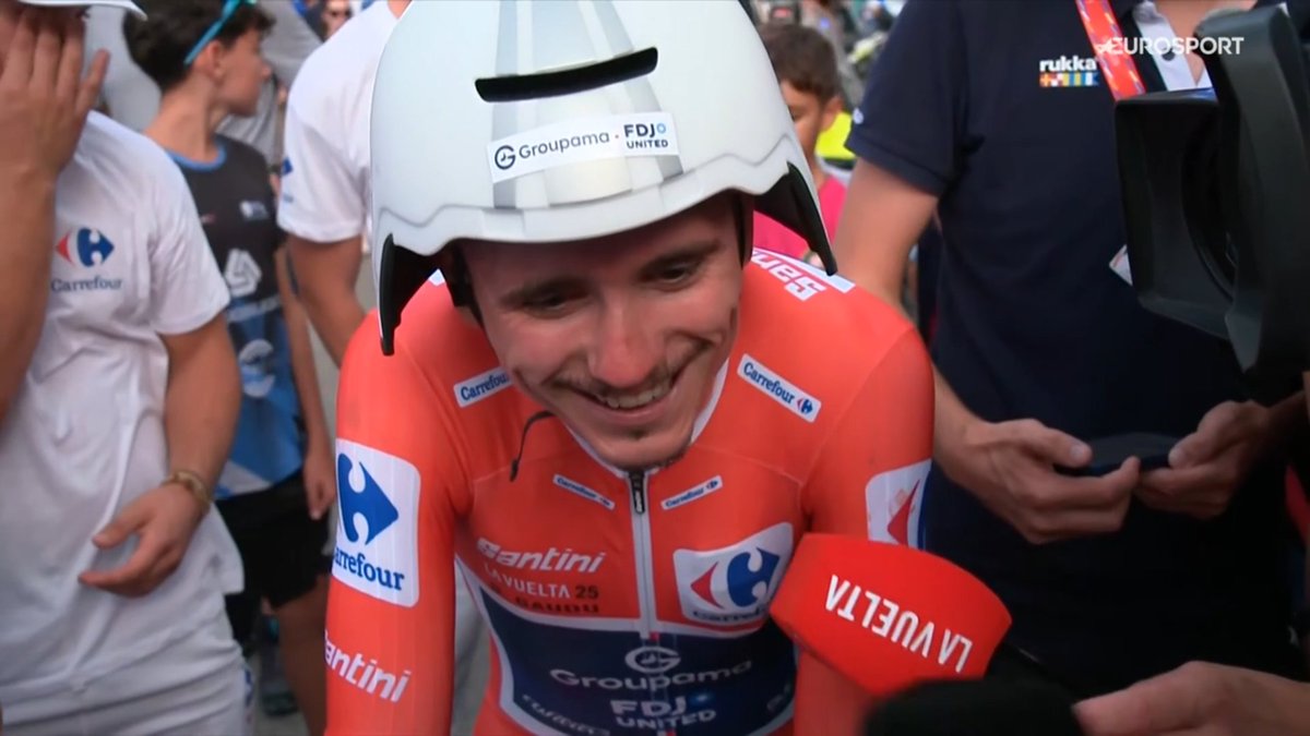 David Gaudu: "On laisse le maillot, on s'y attendait mais c'était que du bonheur. Ça a duré 24h mais c'est l'un des plus beaux moments de ma carrière! C'est encore un autre sentiment de porter un maillot de leader sur un Grand Tour. Je suis fier d'avoir pu le porter." #LaVuelta25