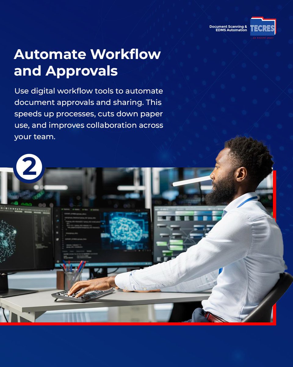 JuliusMacaulay's tweet image. Going paperless is a game-changer for productivity and cost savings! 

From scanning solutions to automated workflows, we've got the roadmap to help you ditch the paper trail for good. 

Ready to transform your workspace? Contact us today.

#PaperlessOffice #TecresTechnologies