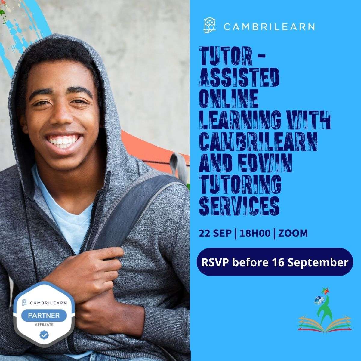 NationRiseZA's tweet image. 📢 NationRise (formerly Edwin Tutoring Services) Webinar – Hybrid Learning with CambriLearn
Join us for an insightful discussion on hybrid learning hosted by @CambriLearn in partnership with NationRise.
🗓 Date: 22 September
⏰ Time: 18:00
