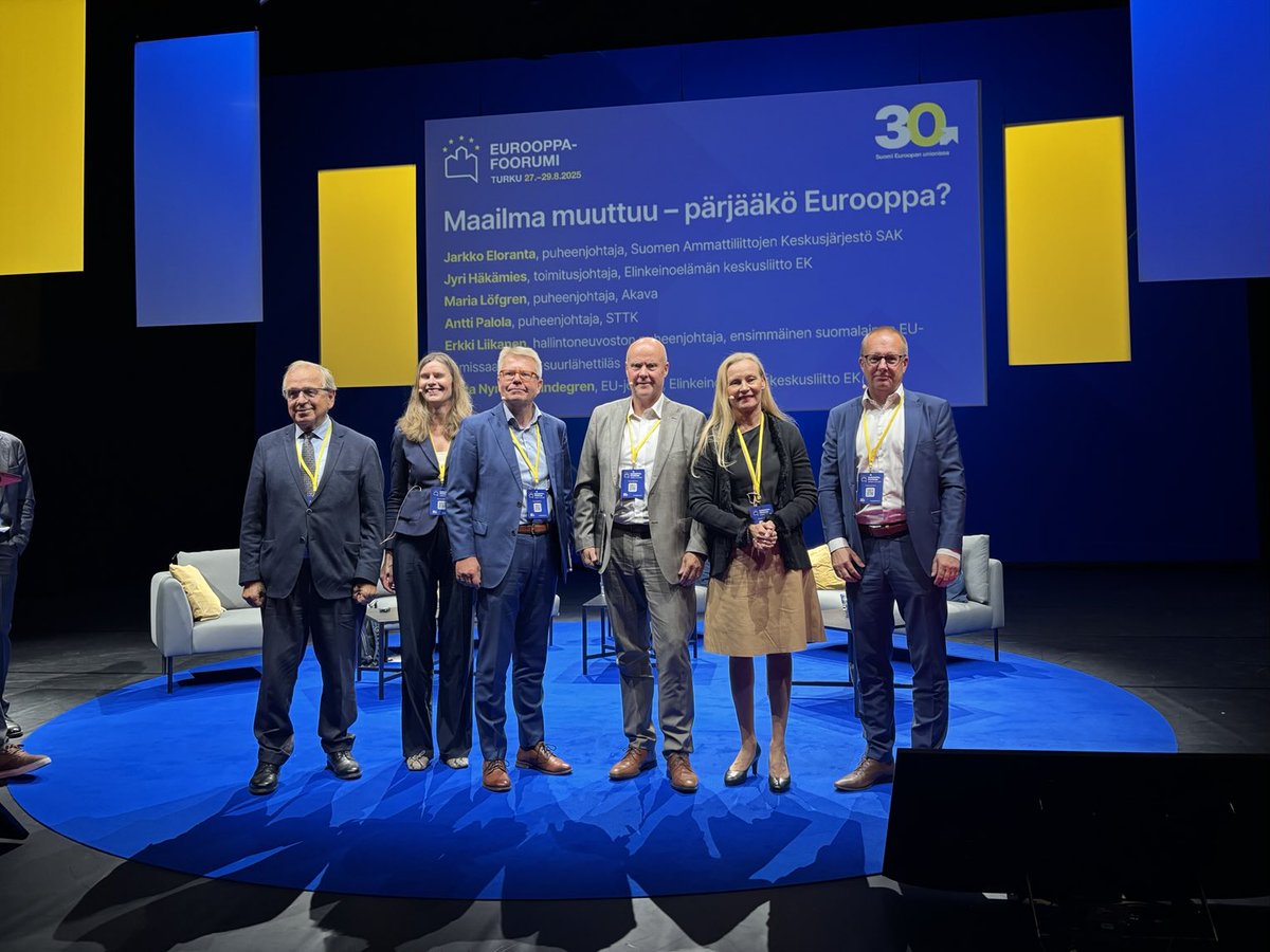 Kiitos kaikille keskustelijoille asiallisesta, hyvästä ja rakentavasta keskustelusta ⁦<a href="/Turkukaupunki/">Turun kaupunki</a>⁩ ⁦<a href="/Eurooppafoorumi/">Eurooppa-foorumi</a>⁩ #Eurooppafoorumi #Europeforum ⁦<a href="/STTKMikonkatu/">STTK</a>⁩