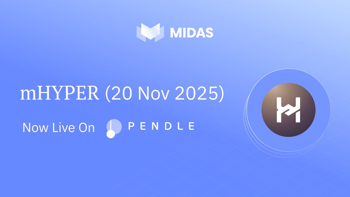mHYPER pool (Nov 20, 2025) is now live on <a href="/pendle_fi/">Pendle</a>.

Long yield &amp; strategy-linked rewards with YT, access fixed-term yield with PT, or balance exposure with LP, all powered by Pendle.