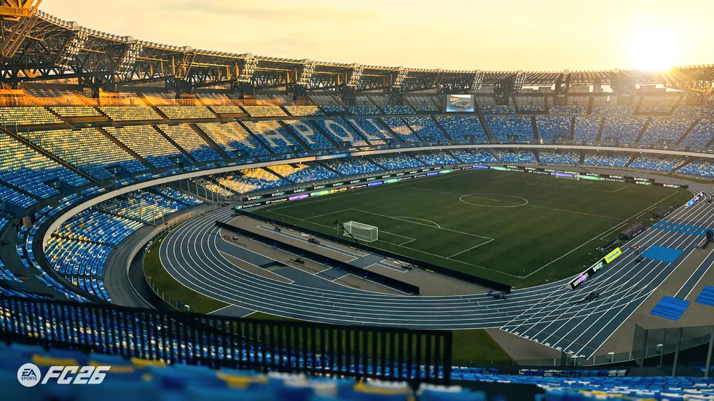 No es un estadio, es la Casa del Diego 🔟⚽️ #FC26 la primera vez en la historia que se escanea y se suma a un videojuego el estadio del Napoli

🇮🇹 Estadio Diego Armando Maradona