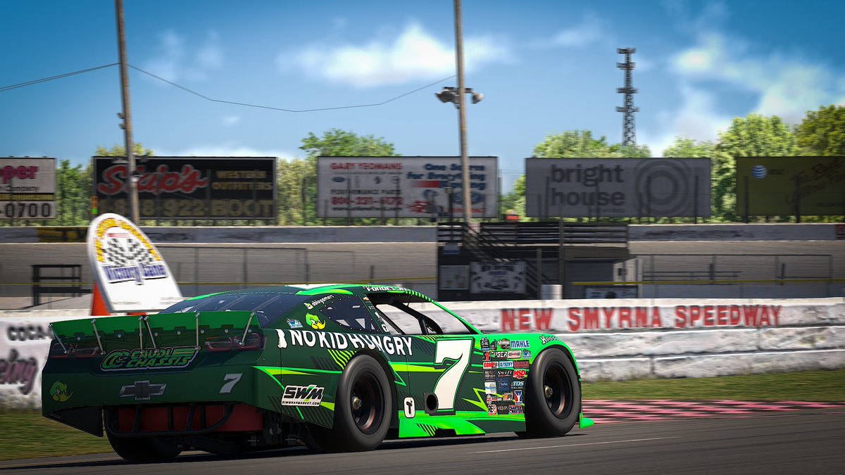 The Mean Green Machine is ready for the <a href="/LeadFootRL/">Lead Foot Racing League</a>! <a href="/john_forbesjr/">John Forbes Jr</a> will bring this <a href="/nokidhungry/">No Kid Hungry</a> + <a href="/CaudleChassis/">Caudle Chassis</a> #7 to virtual New Smyrna Speedway for the season kickoff, featuring <a href="/tiltify/">Tiltify</a>, <a href="/AbleGamers/">AbleGamers Charity</a>, and <a href="/SimWrapMarket/">SimWrapMarket.com</a>. 

Broadcast live thanks to Lead Foot TV this Sunday