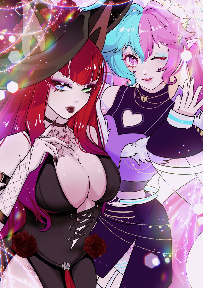 Loukamii & Cherry Lily 😈👾💜 | VArtist tweet media