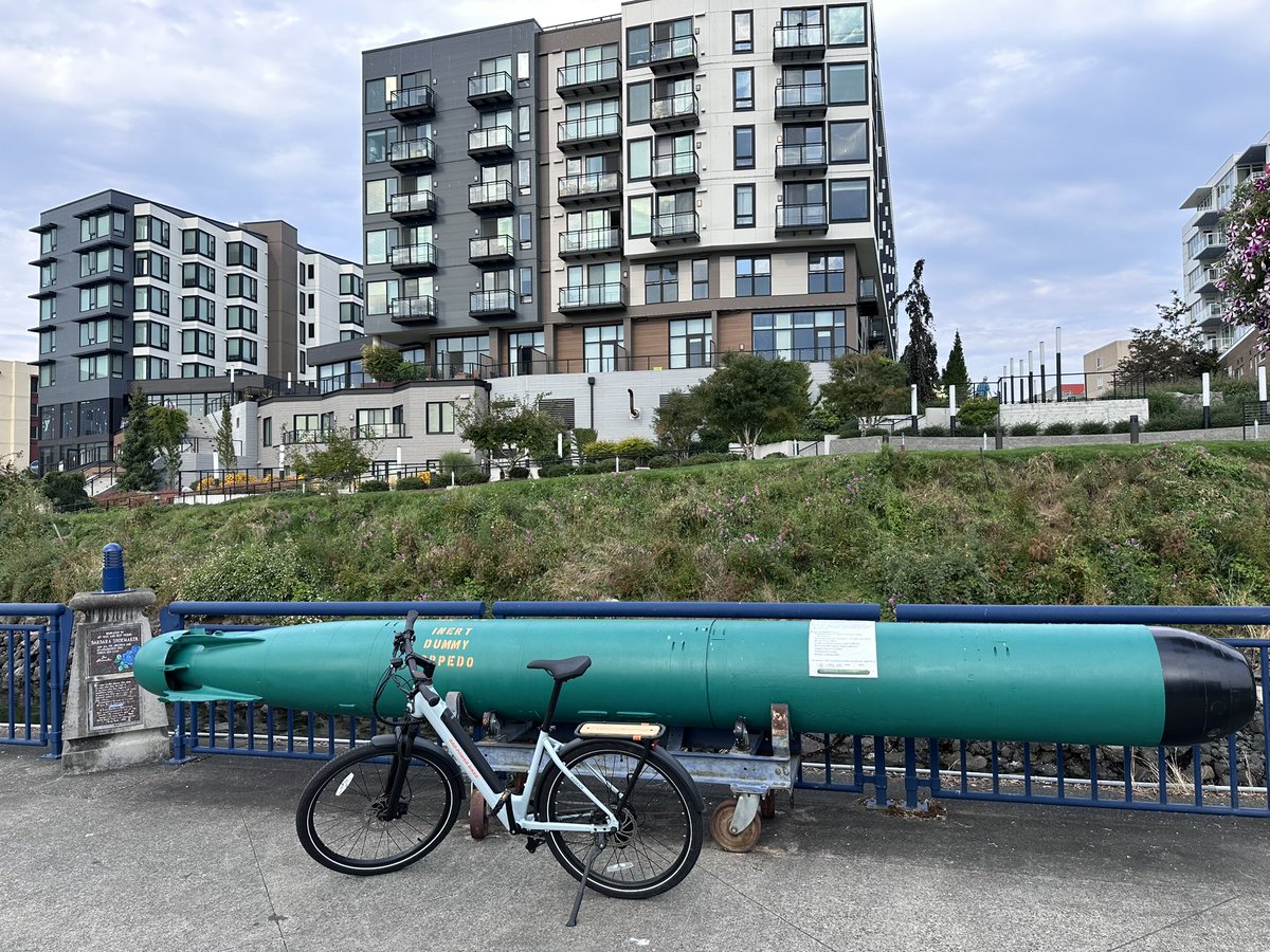 dave_has_aces's tweet image. File this under things I see on my morning ride! My RadKick, a torpedo 😳and my apartment. I had no idea a torpedo travels at 52mph! @RadPowerBikes #RadKick