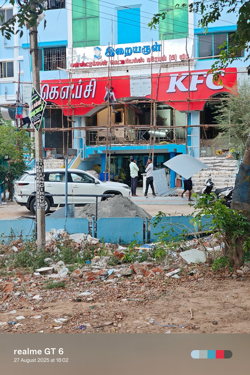 Tvrdevelopment's tweet image. KFC @ Nagai Bypass interior works mostly completed and can expect opening before Diwali