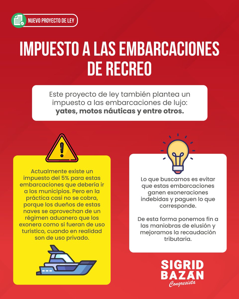 sigridbazan's tweet image. Sabías que los más ricos pagan menos impuestos que la mayoría que lucha para llegar a fin de mes, e incluso buscan maneras de eludirlos. Por ello, he presentado un PL que propone crear un impuesto a los bienes de lujo. 

📌Conoce más aquí: