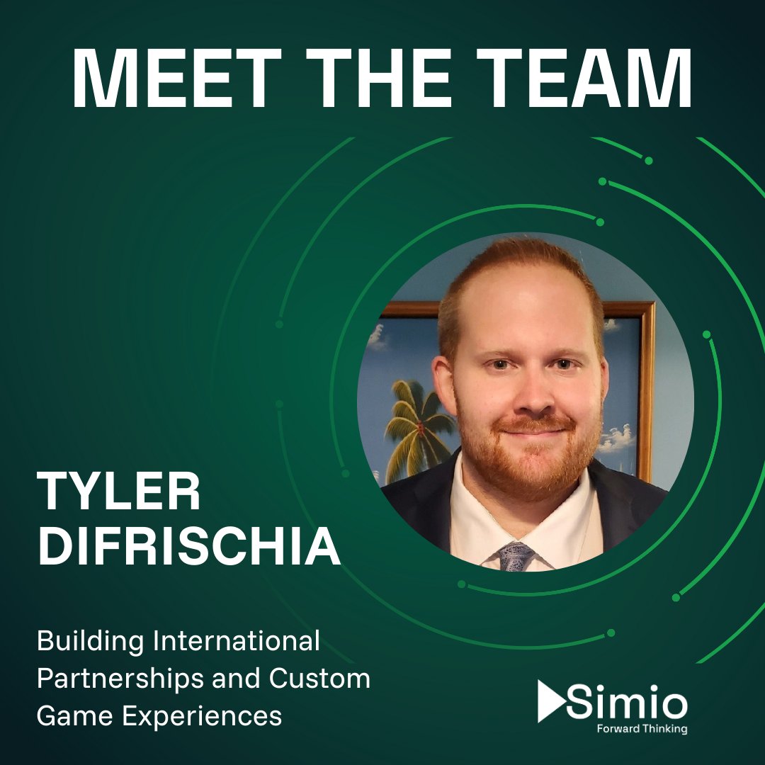 Meet Tyler DiFrischia, Simio’s International Accounts &amp; Partner Manager. With 15 years in simulation sales, he blends global strategy with hands-on creativity—from optimizing operations to crafting custom board games and building a legendary home bar.

#MeetTheTeam #Simulation