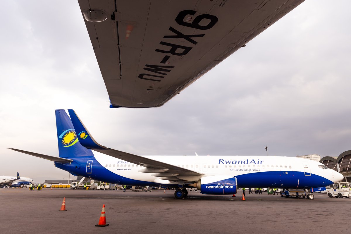 CyrilNdegeya's tweet photo. Kudos to our national carrier @FlyRwandAir  which has this month received 2 Boeing 737-800, one of which is already in ops since a few weeks and a 2nd one received last night! newly serviced aircraft are returned to ops, &amp; a 3rd A330-200 is expected in Q4 of this year.#GroundTime https://t.co/gfYHrAq0Qa