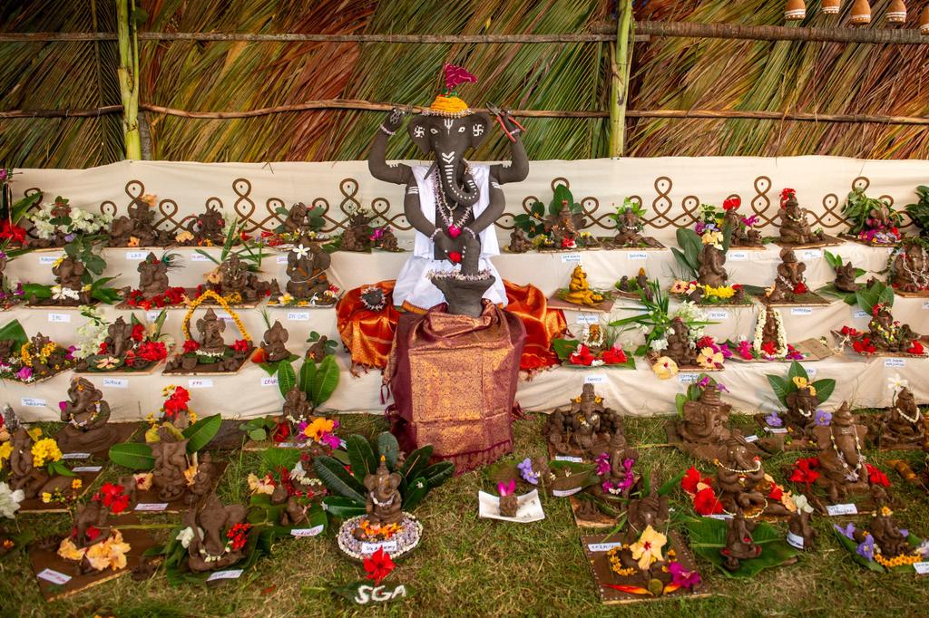 ishafoundation's tweet image. #GaneshaChaturthi celebrations were in full swing at the Isha Yoga Center Coimbatore!