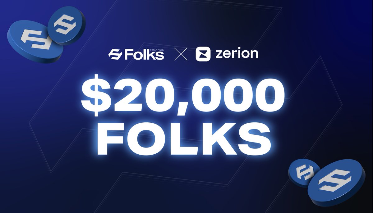 $20,000 $FOLKS up for grabs.

Zerion x Folks Finance

Enter to win an allocation of the upcoming <a href="/FolksFinance/">Folks Finance</a> token through <a href="/zerion/">Zerion</a>.

Special multipliers for Founders Pass holders. Details 🧵