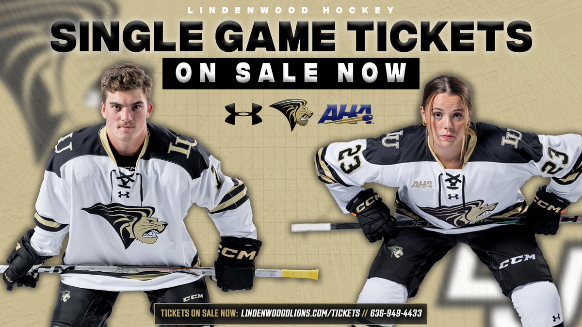 Single game tickets for <a href="/LULionsHockey/">Lindenwood Hockey</a> and <a href="/LU_Hockey/">NCAA Lindenwood Women's Hockey</a> are now on sale❗️👀

See you at <a href="/STLCIC/">Centene Community Ice Center</a> 🦁🏒

🎟️: tinyurl.com/y473xcs5
📕: tinyurl.com/ywyw59mu

#TheHuntBegins