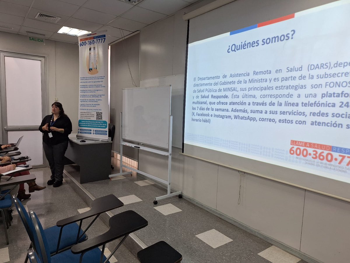 🏥En <a href="/HospitalHPH/">Hospital Padre Hurtado</a> (San Ramón) se realizó una nueva jornada de difusión de 📞#SaludResponde.  Nuestra matrona Camila Callejas, expuso el servicio a personal de salud, funcionarios, Consejos Consultivos y actores comunitarios. 
🤝Una instancia de encuentro y participación