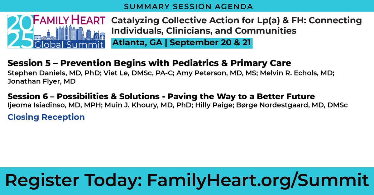 FamilyHeartFdn's tweet photo. Join the Family Heart Global Summit and engage with an exceptional lineup of speakers and sessions focused on advancing care for familial hypercholesterolemia and elevated lipoprotein(a). Reserve your place today: https://t.co/IPdqistnaj #FHFSummit25 #KnowFH #KnowLp(a) https://t.co/8u78RWfw8D