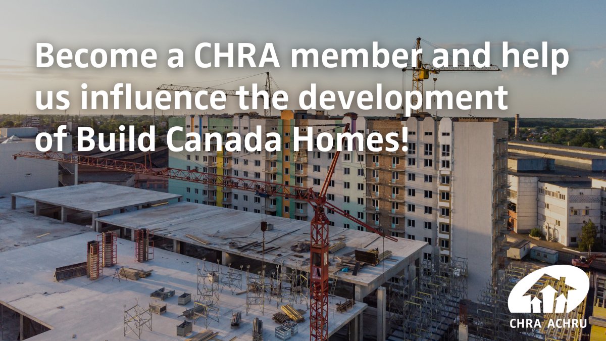 We're engaging with our members to inform our strategy for working with the federal government to ensure that Build Canada Homes reflects the needs, expertise, and priorities of the community housing sector.

Join our movement; become a CHRA member. bit.ly/3QnRxqh